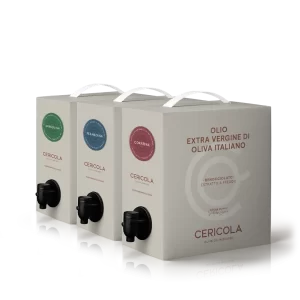 olio extravergine di oliva denocciolato a freddo promo bag in box 3 pezzi 3l oleificio cericola