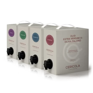 olio extravergine di oliva denocciolato a freddo promo bag in box 4 pezzi 1l oleificio cericola