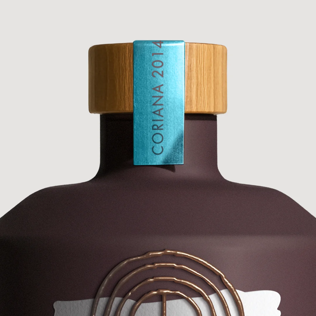 olio extravergine di oliva denocciolato superintensivo coriana bottiglia oleificio cericola dettaglio 1