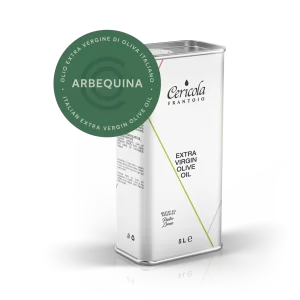 olio extravergine di oliva superintensivo arbequina denocciolato latta 5l oleificio cericola