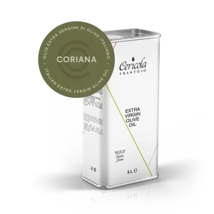 olio extravergine di oliva superintensivo coriana denocciolato latta 5l oleificio cericola