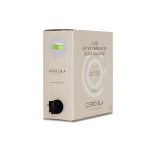 olio extravergine di oliva superintensivo biologico denocciolato a freddo monocultivar bag in box var 5l oleificio cericola